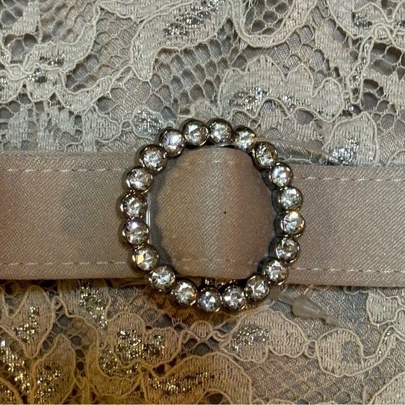 NWT Jessica Howard Tan Metallic Lace Cocktail Dress 12 - Picture 7 of 12